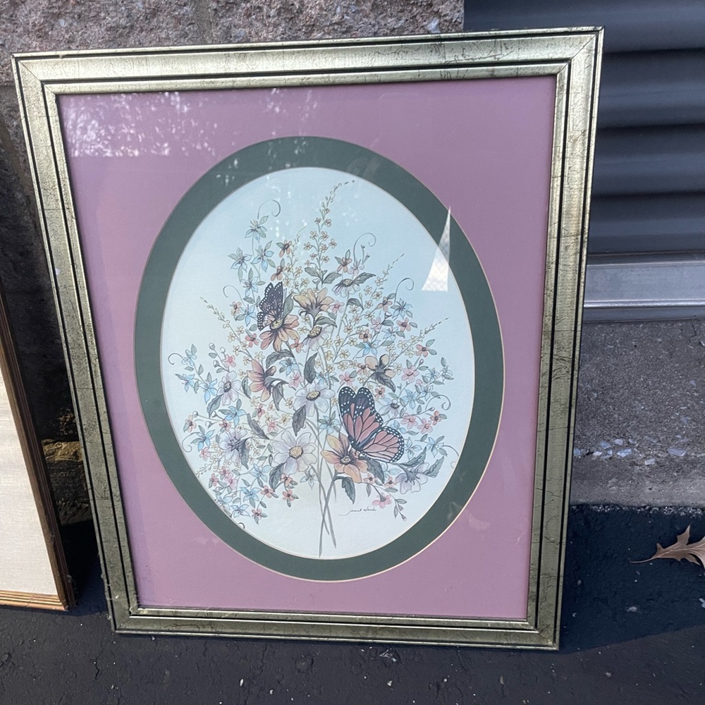 Antique framed print